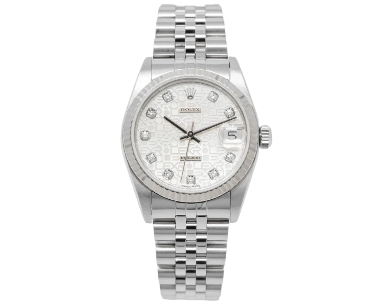 Rolex Datejust 68274 Stainless Steel Rolex Silver Dial Jubilee