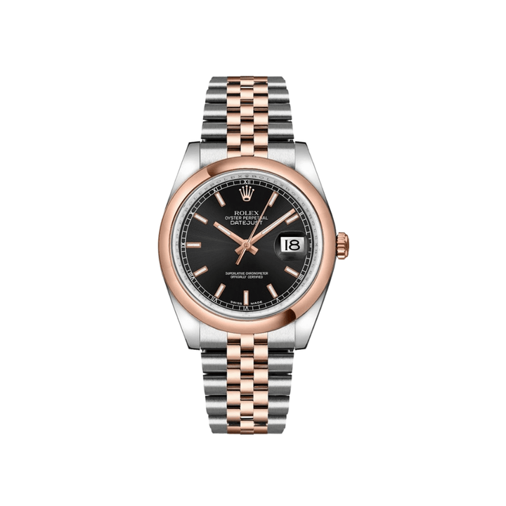 Rolex Datejust 116201 Stainless Steel Rose Gold Black Dial - View 10