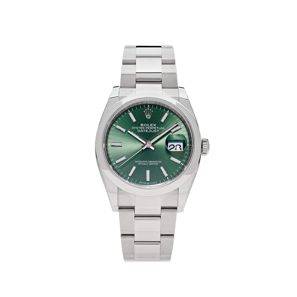 Rolex Datejust 126200 Stainless Steel Green Dial Oyster - View 4