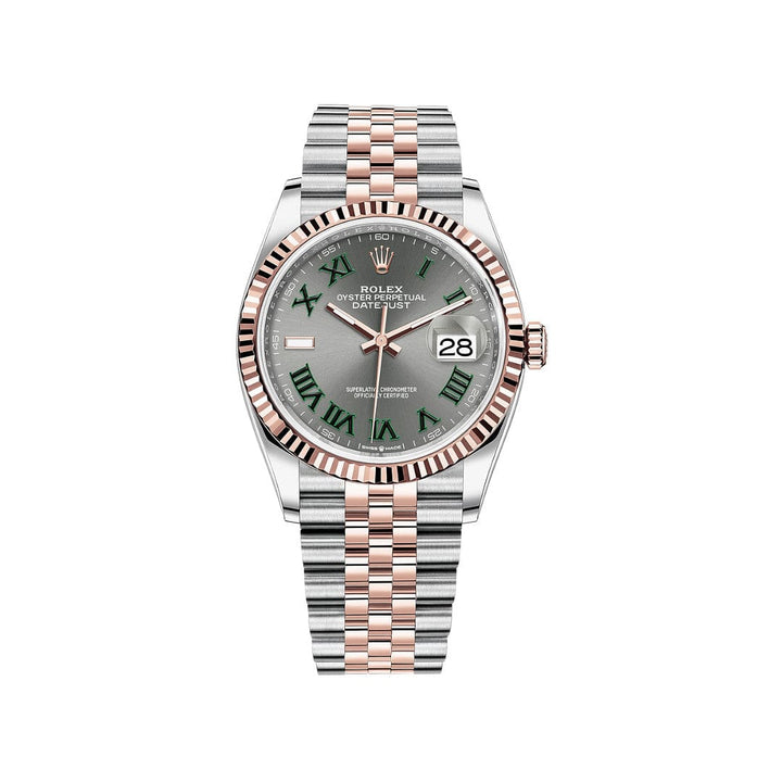 Rolex Datejust 126231 'Wimbledon' Stainless Steel Rose Gold Slate Dial - View 10