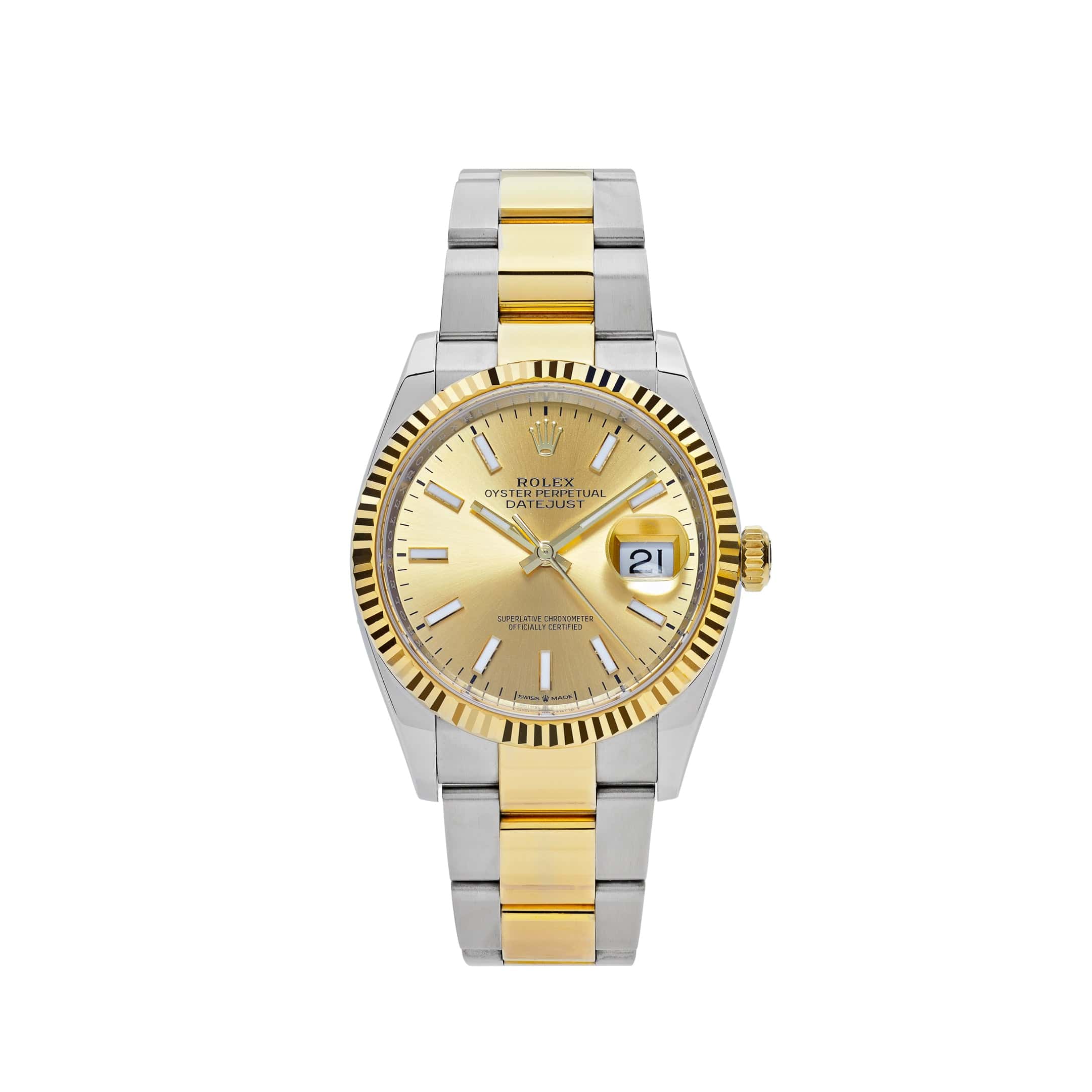 Rolex Datejust 126233 Two-Toned Yellow Gold Stainless Steel Champagne Dial (2023) - View 4