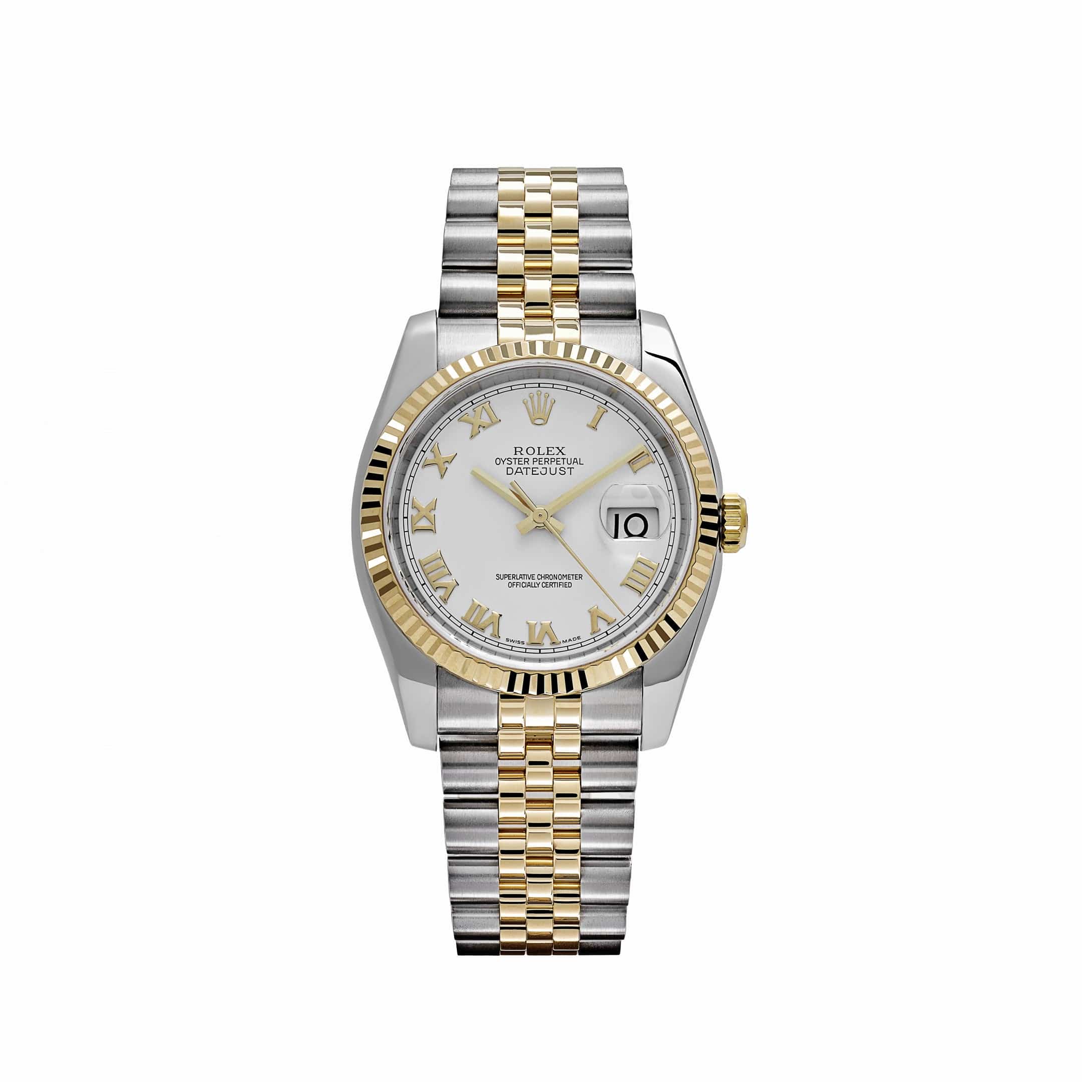 Rolex Datejust 126233 Yellow Gold Stainless Steel White Roman Dial Jubilee (2025) - View 6