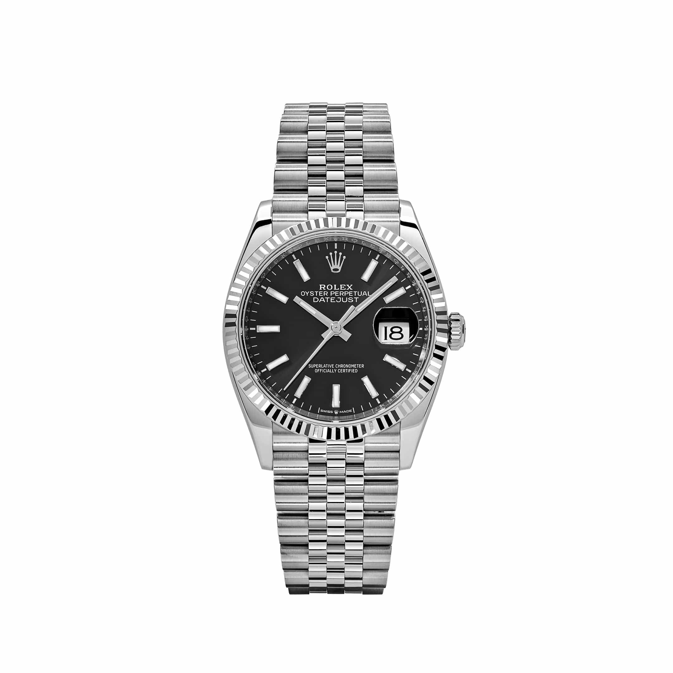Rolex Datejust 126234 White Gold Stainless Steel Black Dial Jubilee (2024) - View 13