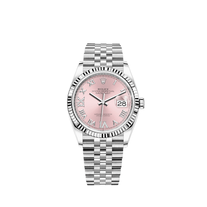 Rolex Datejust 126234 White Gold Stainless Steel Pink Dial Jubilee - View 2