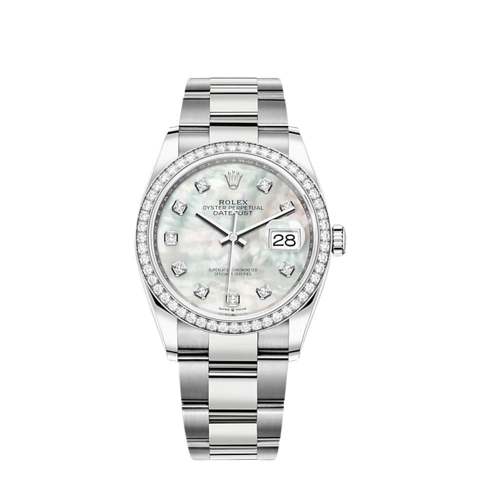 Rolex Datejust 126284RBR Stainless Steel White Gold Mother of Pearl Dial - View 10