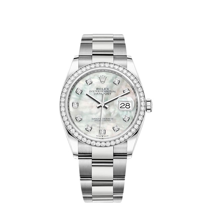 Rolex Datejust 126284RBR Stainless Steel White Gold Mother of Pearl Dial - View 10