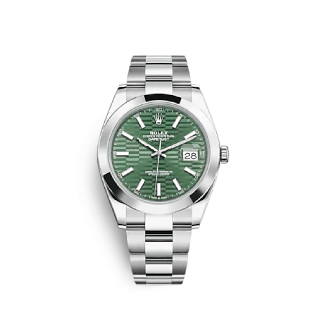 Rolex Datejust 126300 Stainless Steel Green Fluted-Motif Dial Oyster (2023) - View 6