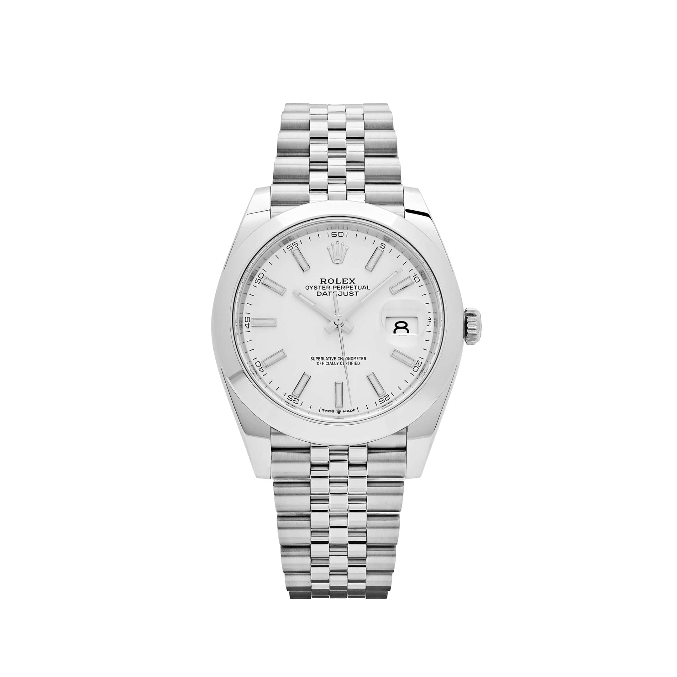 Rolex Datejust 126300 Stainless Steel Stick White Dial Jubilee (2024) - View 13