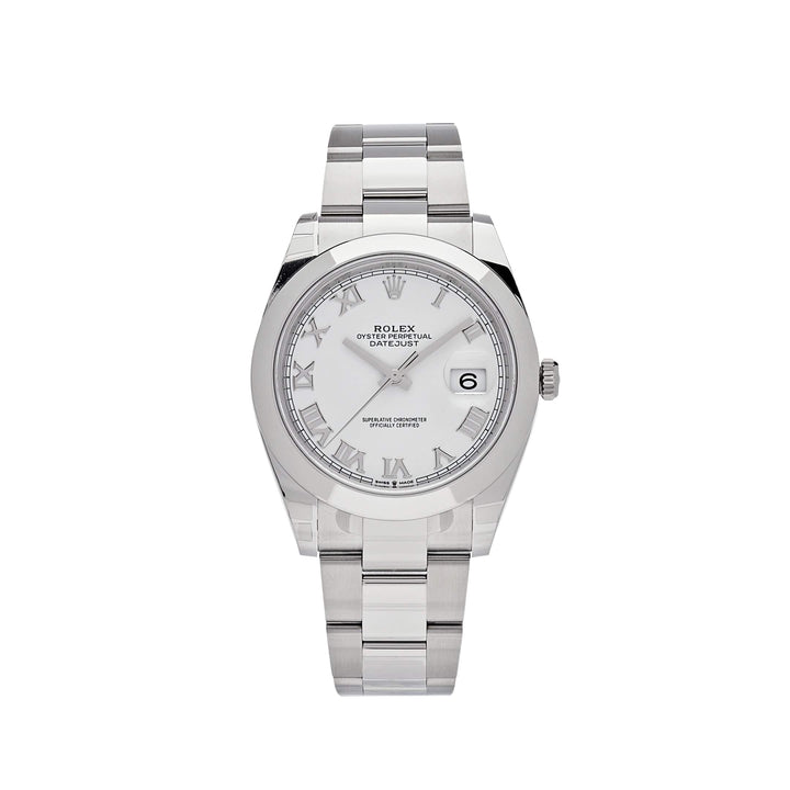 Rolex Datejust 126300 Stainless Steel White Roman Dial Oyster - View 4