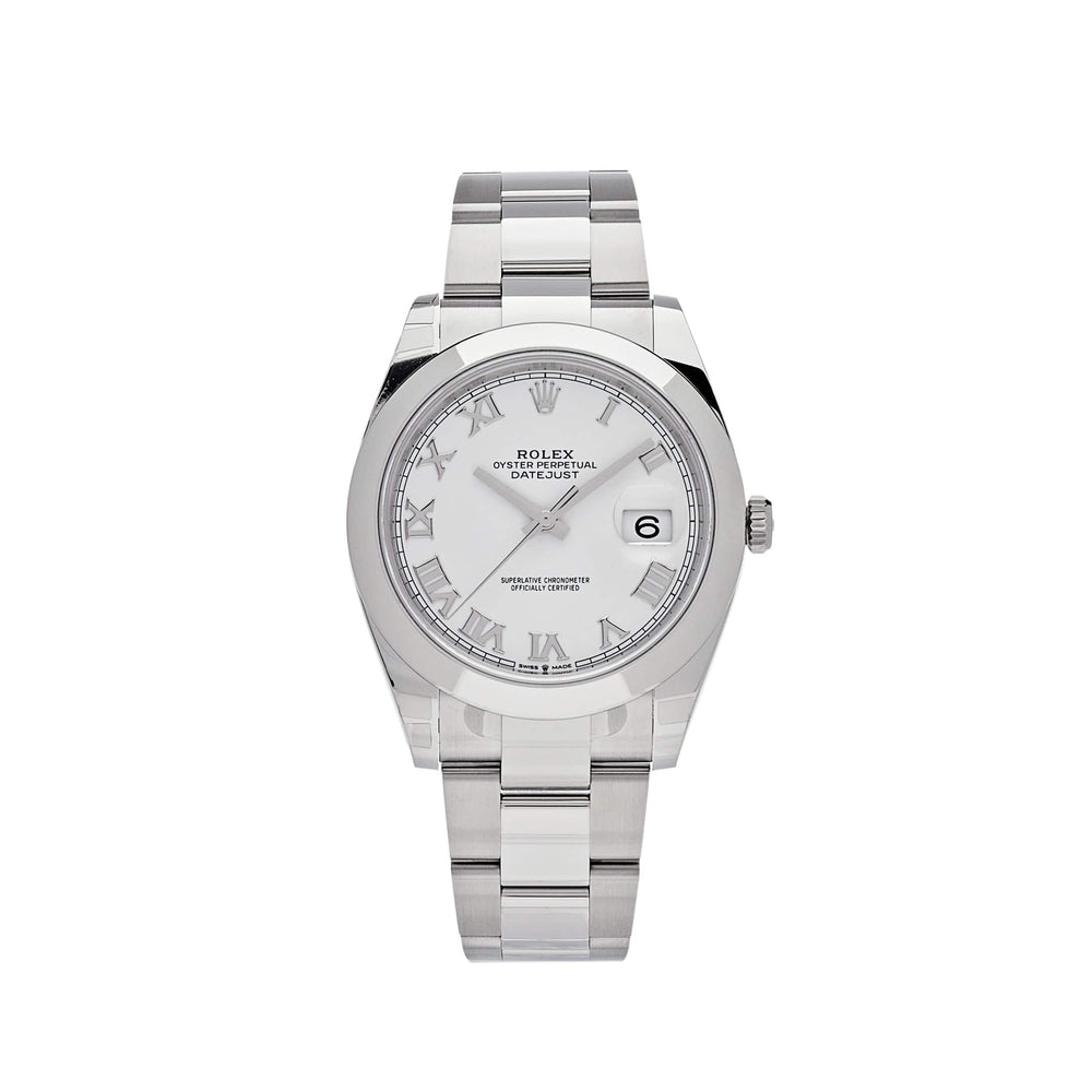 Rolex Datejust 126300 Stainless Steel White Roman Dial Oyster - View 4