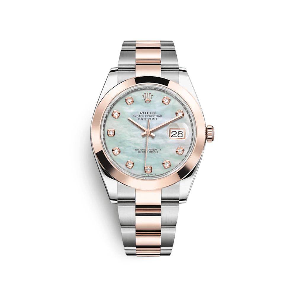 Rolex Datejust 126301 Stainless Steel Rose Gold Mother of Pearl Diamond Dial - View 2