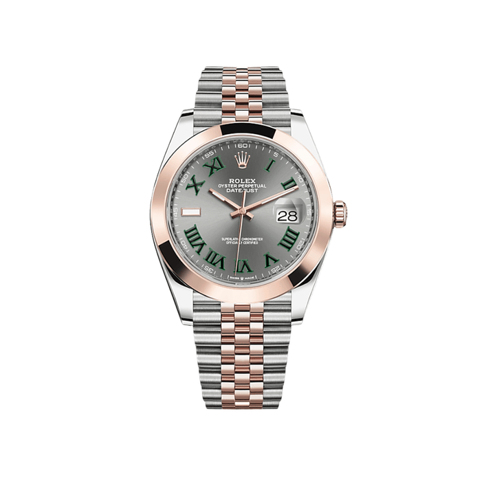Rolex Datejust 126301 Stainless Steel Rose Gold Slate/Green Dial Jubilee - View 2