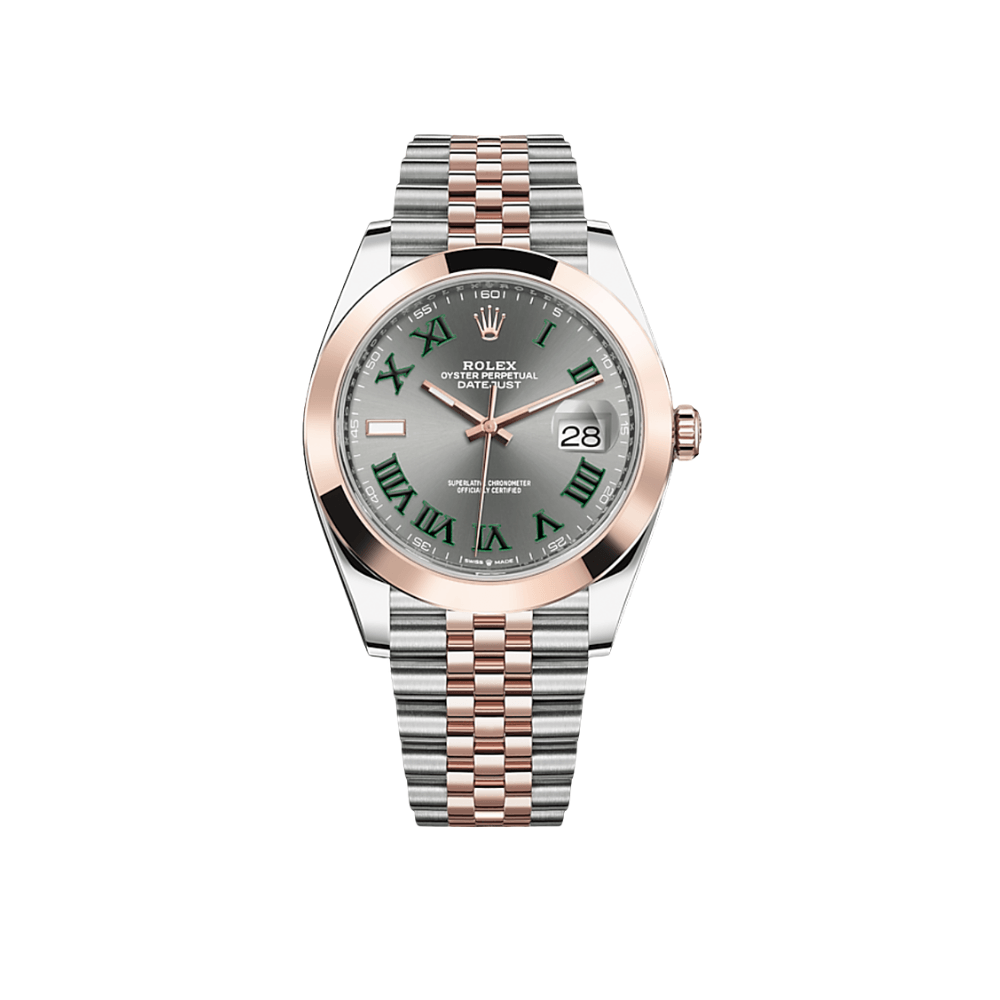 Rolex Datejust 126301 Stainless Steel Rose Gold Slate/Green Dial Jubilee - View 2
