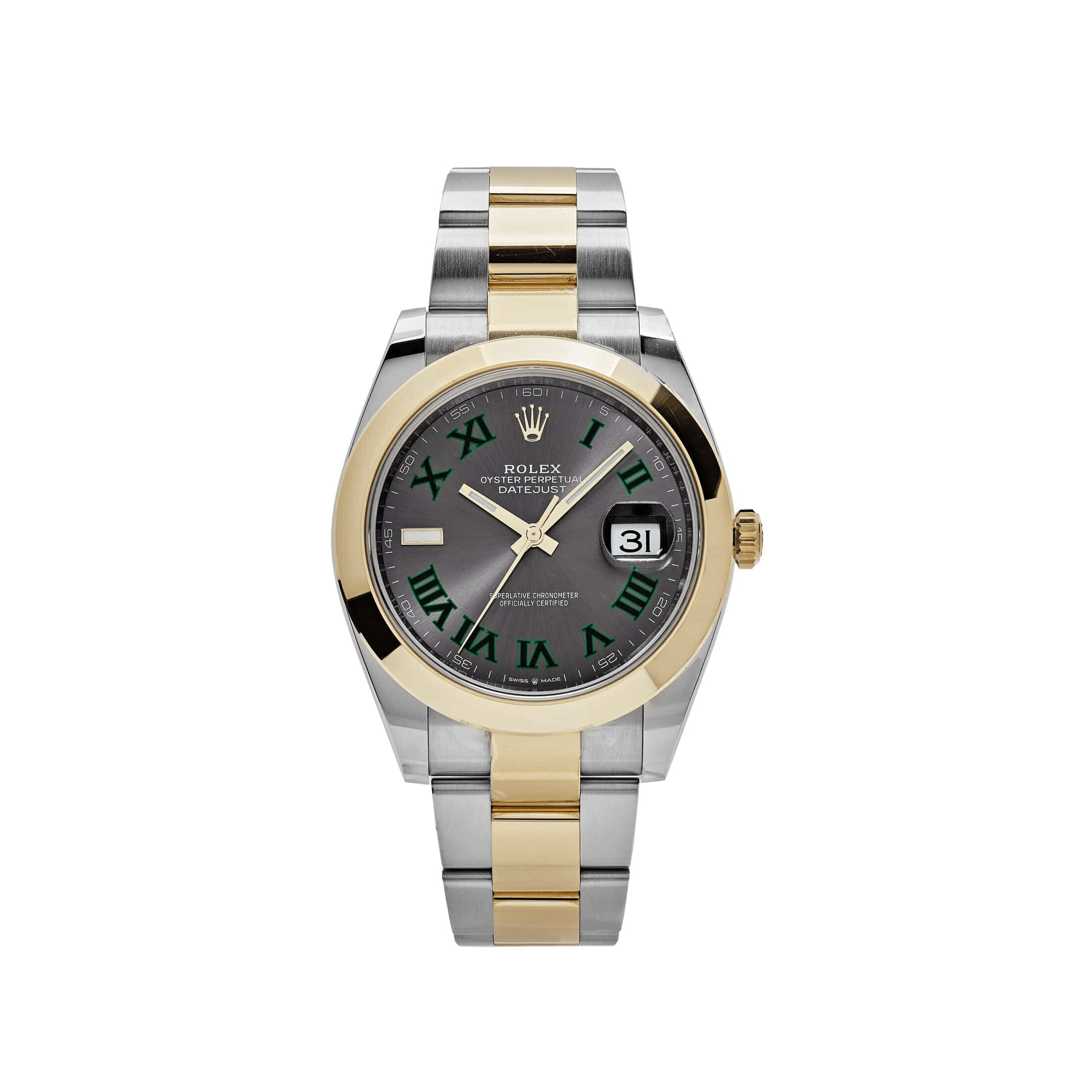 Rolex Datejust 126303 'Wimbledon' Yellow Gold Stainless Steel Slate Dial (2020) - View 13