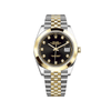 Rolex Datejust 126303 Stainless Steel Yellow Gold Black Diamond Dial Jubilee