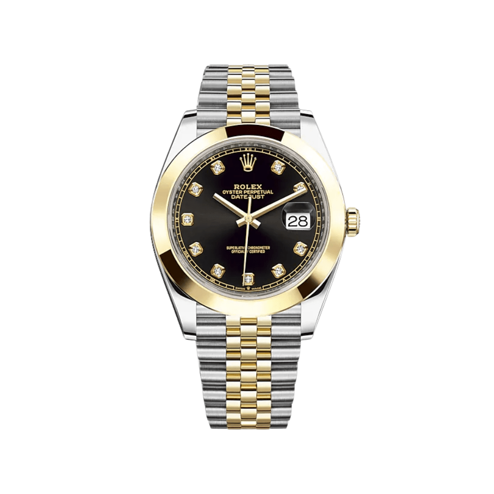 Rolex Datejust 126303 Stainless Steel Yellow Gold Black Diamond Dial Jubilee - View 2