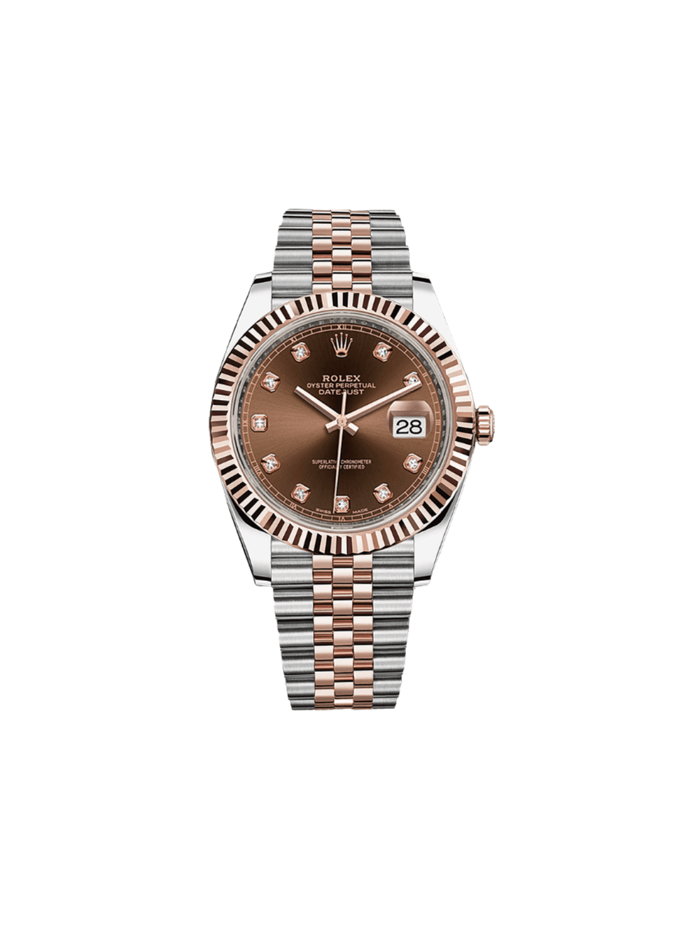 Rolex Datejust 126331 Rose Gold Stainless Steel Chocolate Diamond Dial Jubilee - View 2