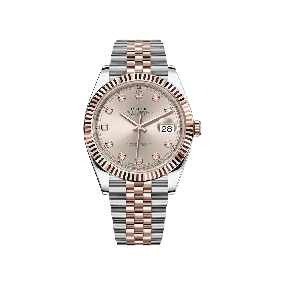 Rolex Datejust 126331 Rose Gold Stainless Steel Sundust Diamond Dial Jubilee - View 2
