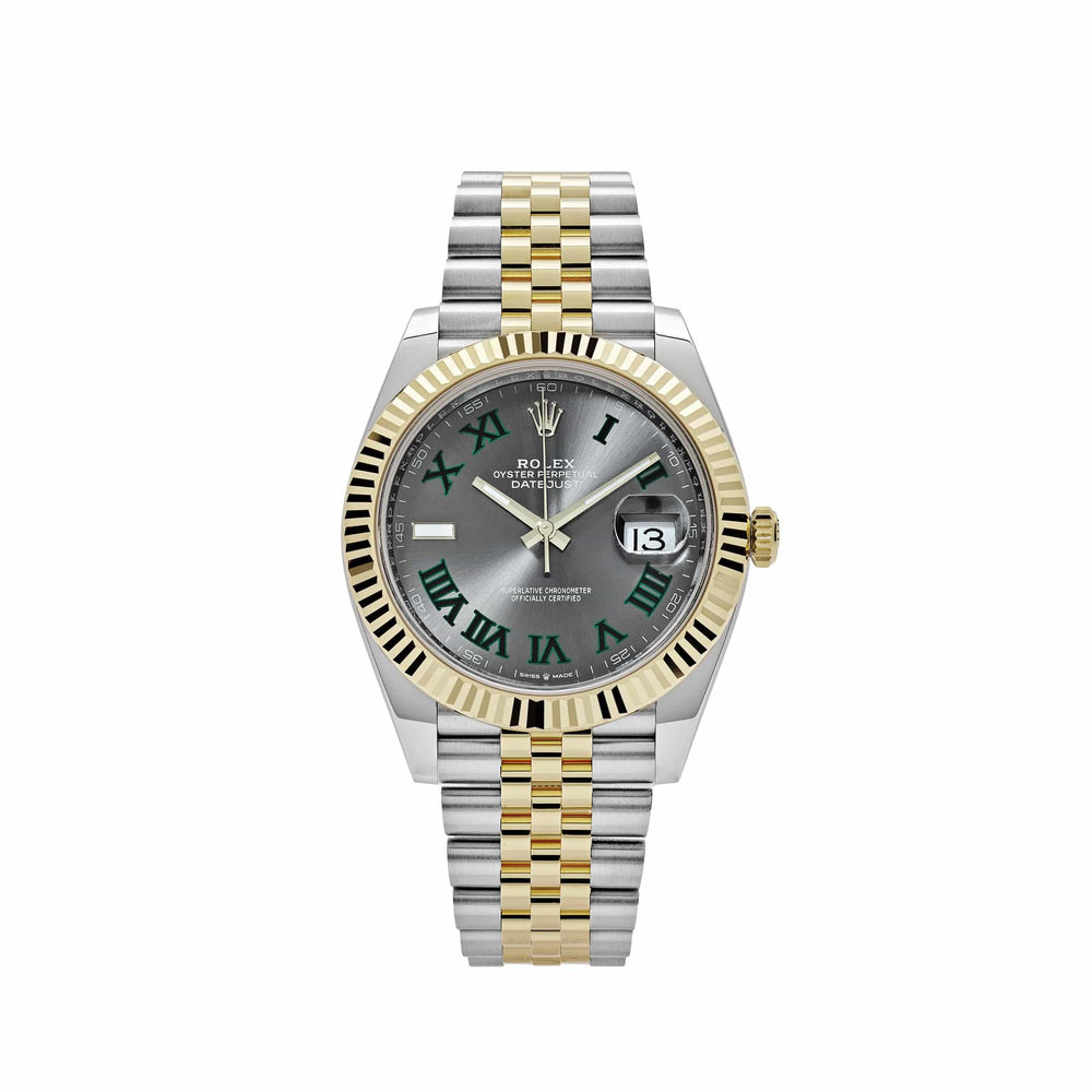 Rolex Datejust 126333 Wimbledon Yellow Gold Stainless Steel Slate Dial Jubilee - View 13