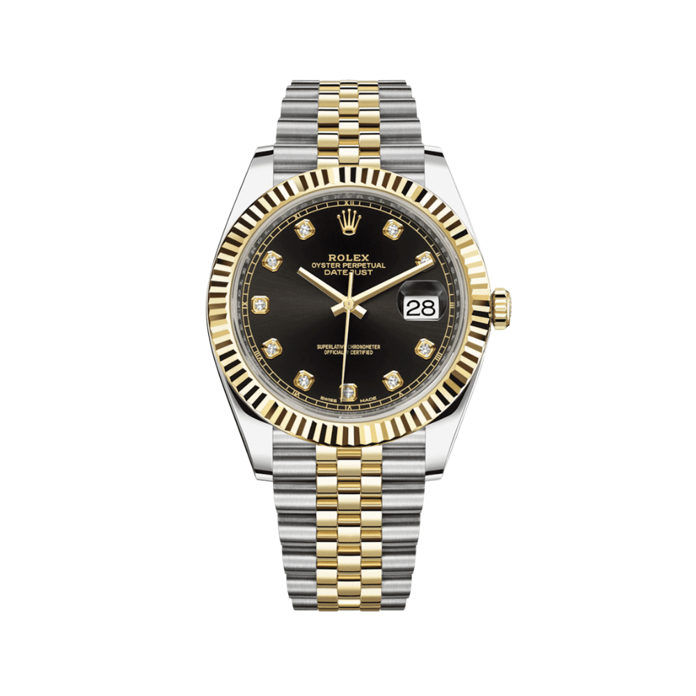 Rolex Datejust 126333 Yellow Gold & Stainless Steel Black Diamond Dial Jubilee - View 3