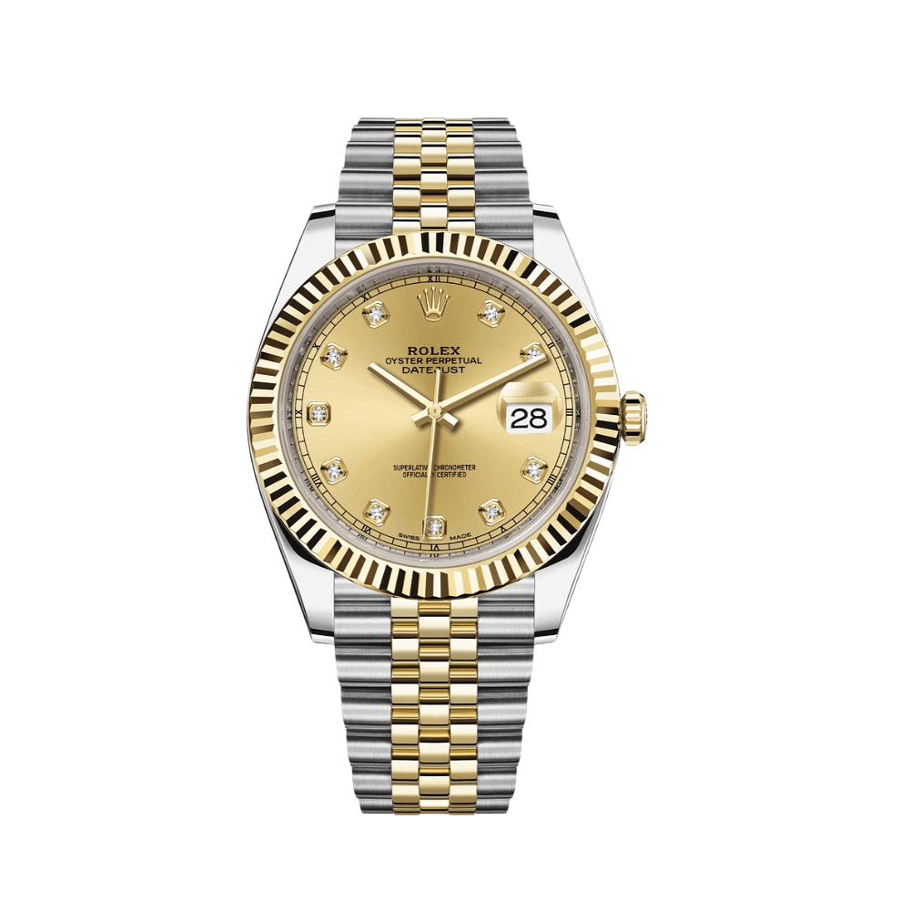 Rolex Datejust 126333 Yellow Gold Stainless Steel Champagne Diamond Dial Jubilee - View 3