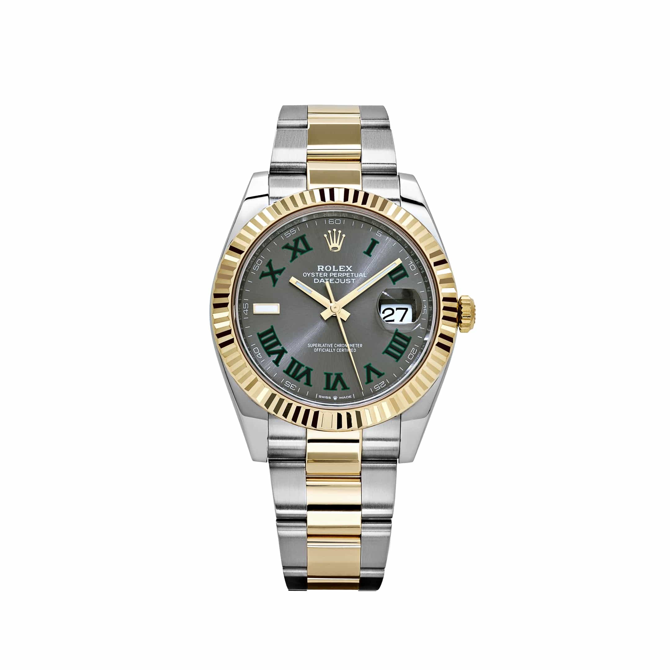 Rolex Datejust 126333 Yellow Gold Stainless Steel Wimbledon Slate Dial Oyster (2023) - View 13