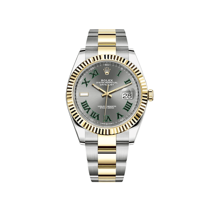 Rolex Datejust 126333 Yellow Gold Stainless Steel Slate/Green Roman Dial - View 8
