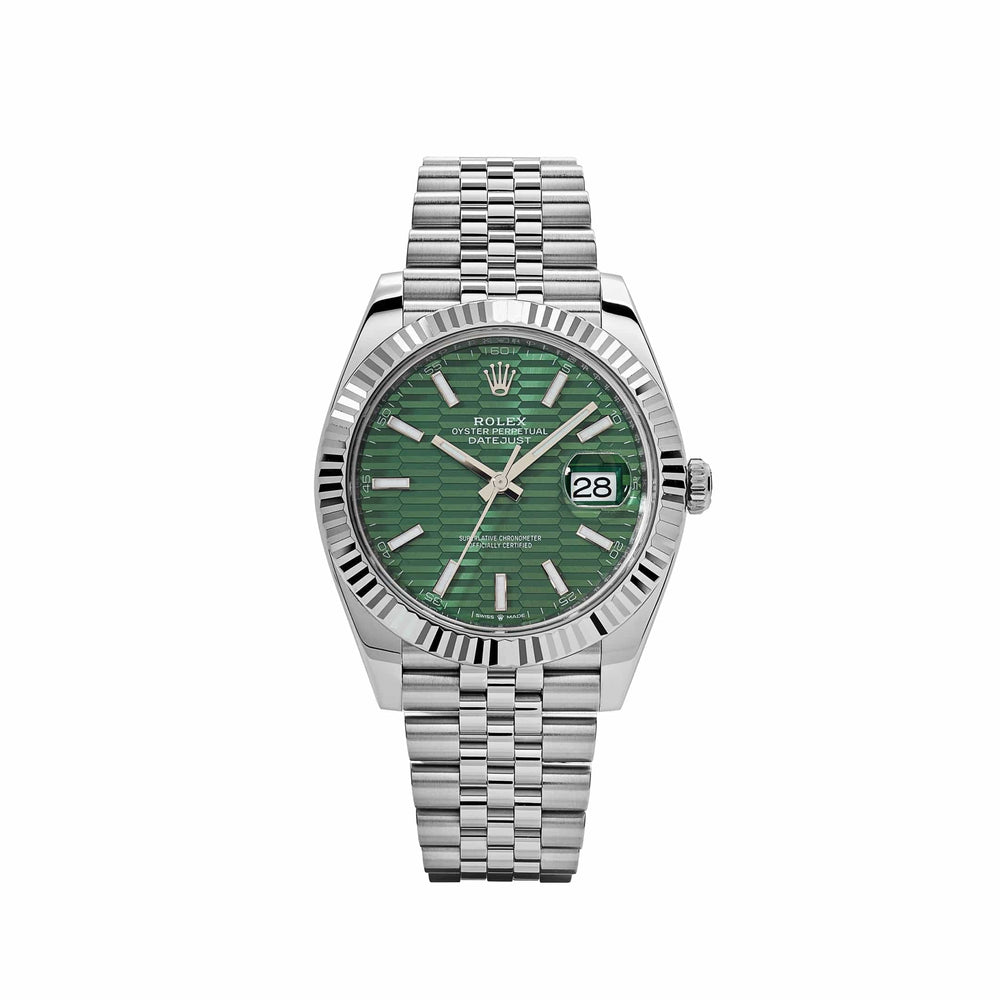 Rolex Datejust 126334 Stainless Steel Fluted Motif Green Dial Jubilee (2022) - View 13