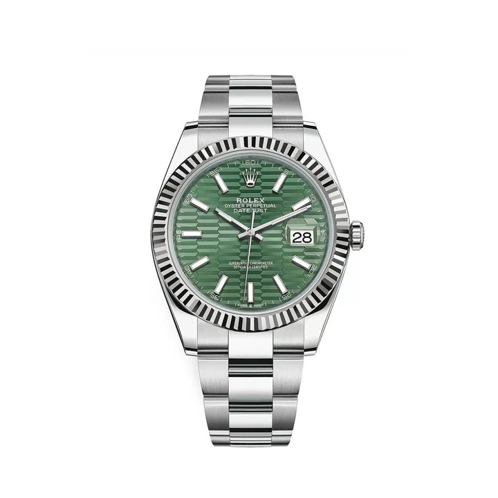 Rolex Datejust 126334 Stainless Steel Green Motif Dial Oyster - View 10