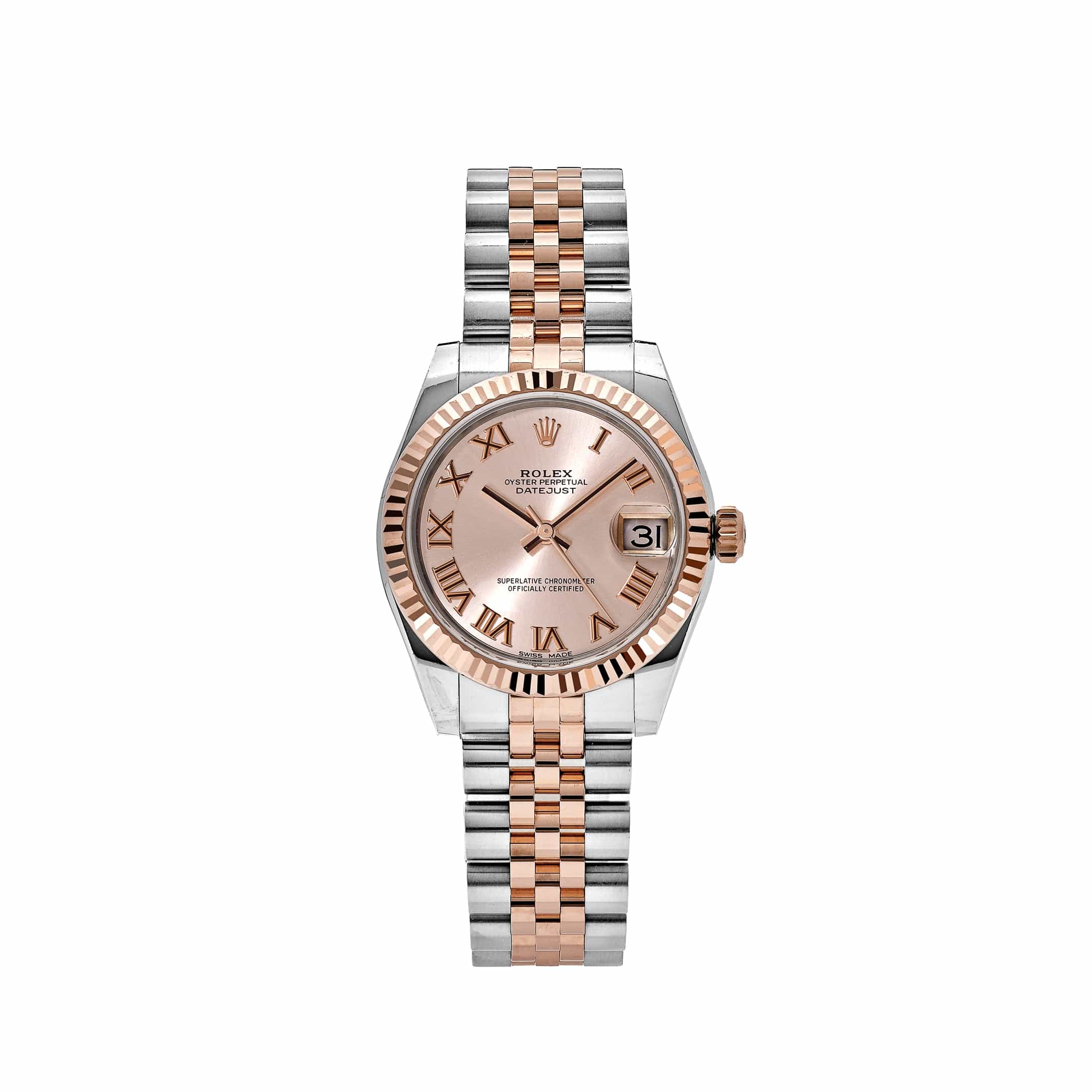 Rolex Datejust 178271 'Ladies' Rose Gold Stainless Steel Sundust Dial - View 12
