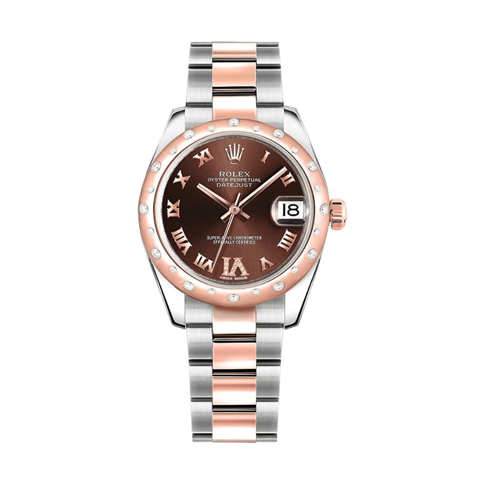 Rolex Datejust 178341 'Ladies' Rose Gold Stainless Steel Chocolate Dial - View 3