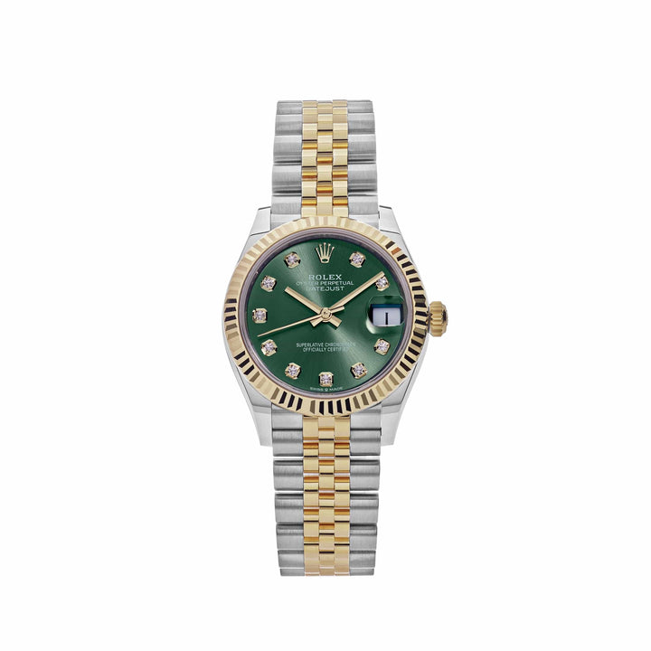 Rolex Datejust 278273 'Ladies' Yellow Gold Stainless Steel Green Dial (2023) - View 13