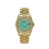 Rolex Day-Date 118388 Oro Amarillo Esfera Verde Jade Pavé de Diamantes 'Carousel'