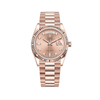 Rolex Day-Date 128235 Oro Rosa Esfera Rosa con Diamantes