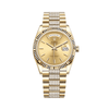 Rolex Day-Date 128238 Oro Amarillo Esfera Champán Brazalete de Diamantes