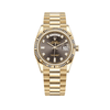 Rolex Day-Date 128238 Oro Amarillo Esfera Gris Oscuro con Diamantes