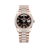 Rolex Day-Date 128345RBR Rose Gold Diamond Bezel Eisenkiesel Diamond Dial