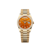 Rolex Day-Date 128348RBR Oro Amarillo Esfera Carneola Bisel Diamantes