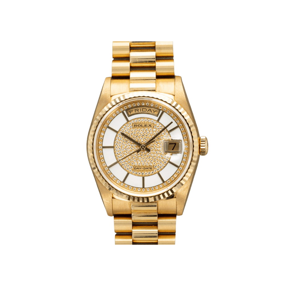 Rolex Day-Date 18238 Yellow Gold Carousel Diamond Dial Presidential Bracelet - View 13