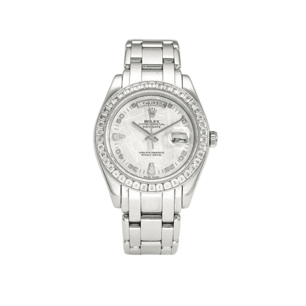 Rolex Day-Date 18956 Platinum Meteorite Dial Diamond Bezel - View 2