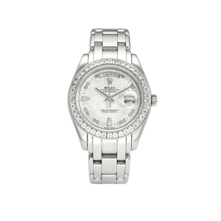 Rolex Day-Date 18956 Platinum Meteorite Dial Diamond Bezel - View 2
