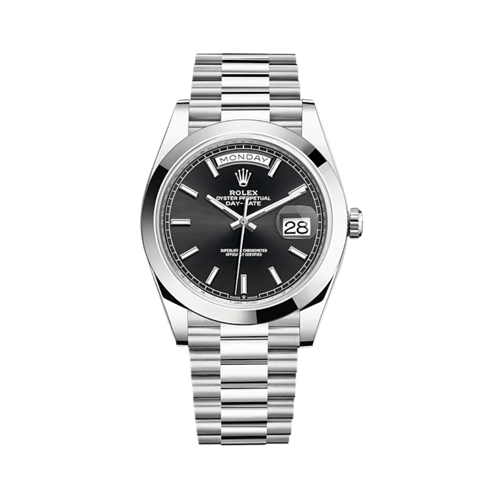 Rolex Day-Date 228206 Platinum Black Dial - View 2