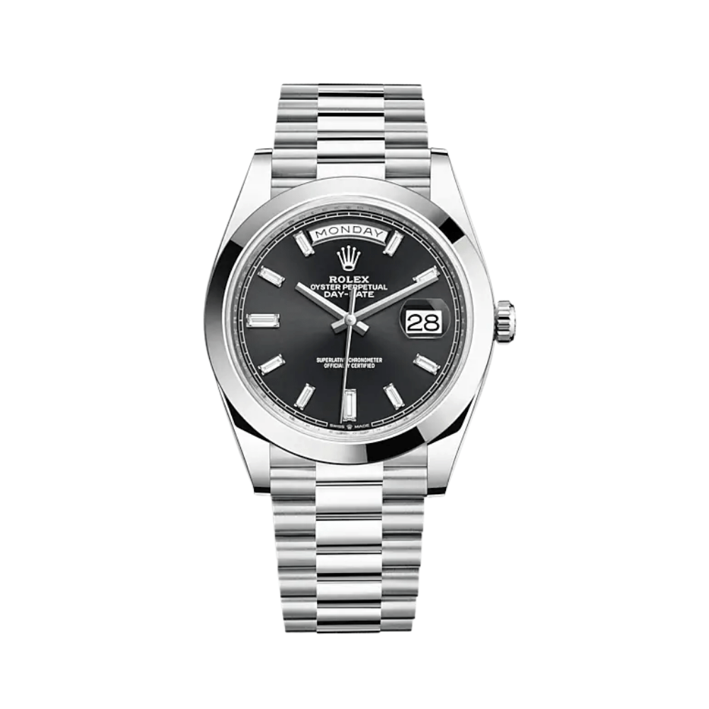 Rolex Day-Date 228206 Platinum Black Diamond Dial - View 2