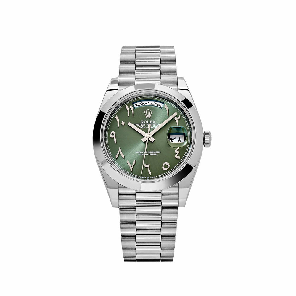 Rolex Day-Date 228206 Platinum Olive Green Arabic Dial - View 13