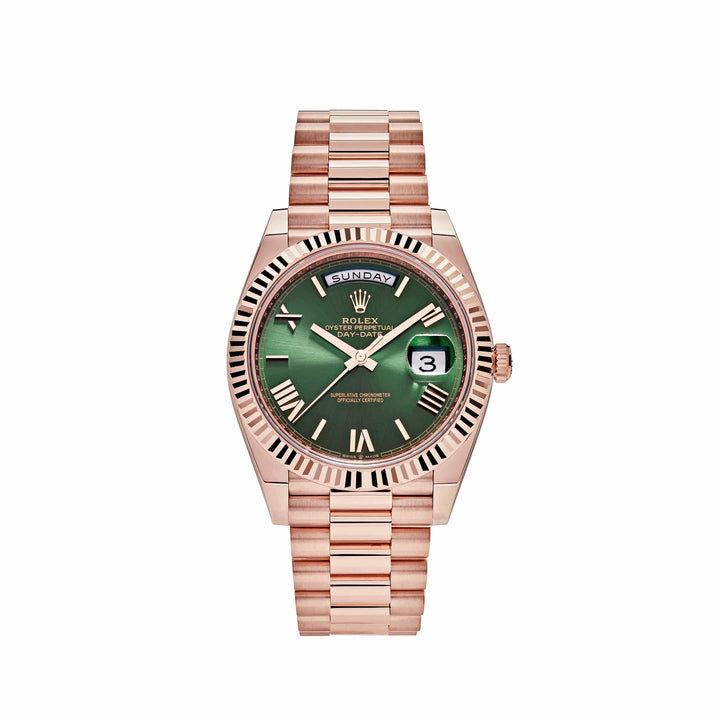 Rolex Day-Date 228235 Rose Gold Olive Green Dial (2024) - View 13