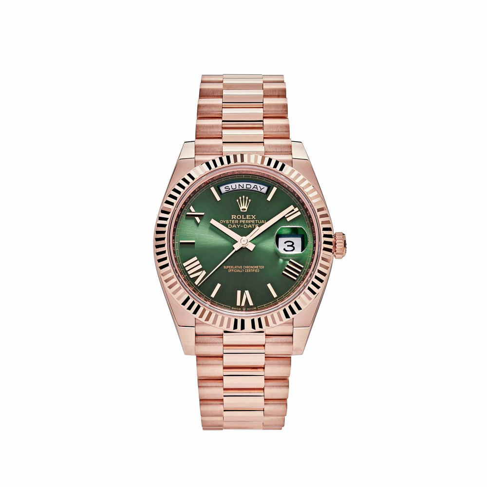 Rolex Day-Date 228235 Rose Gold Olive Green Dial (2024) - View 13
