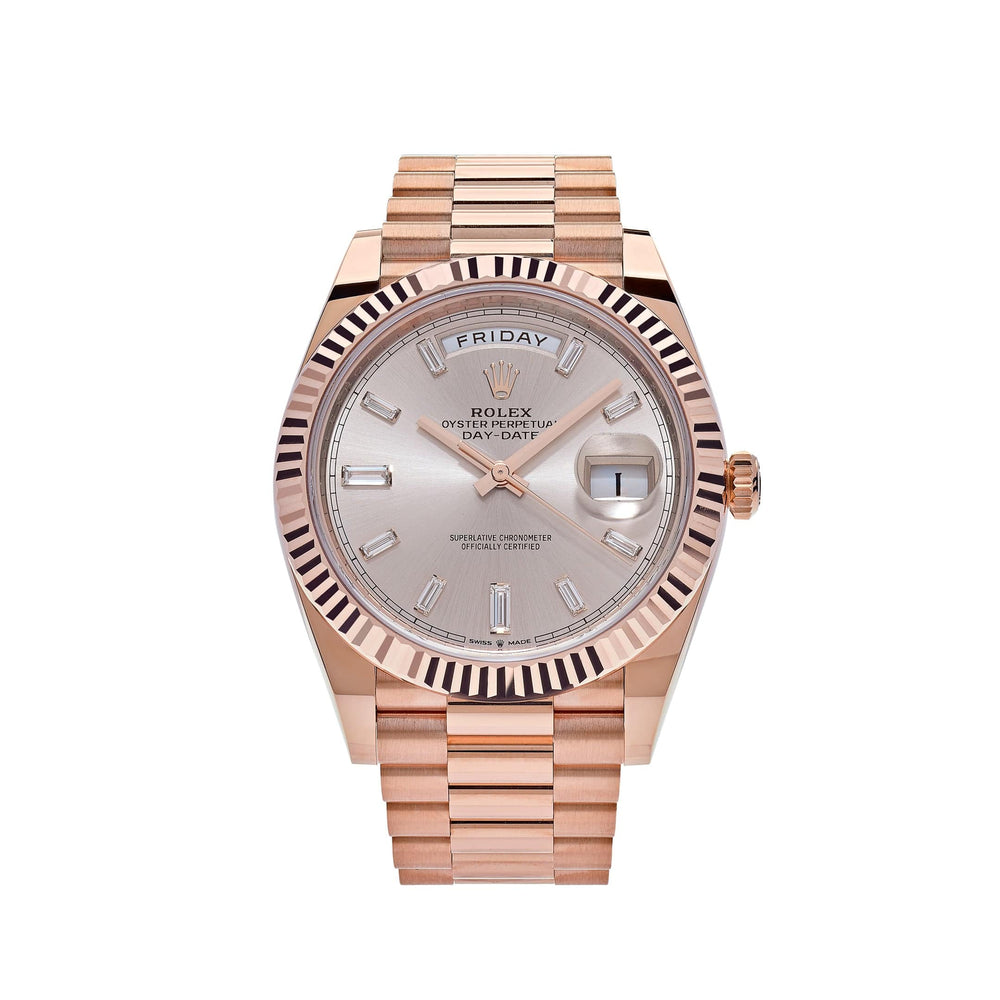 Rolex Day-Date 228235 Rose Gold Sundust Diamond Dial - View 4