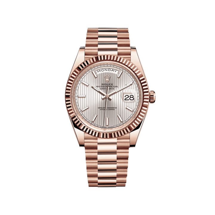 Rolex Day-Date 228235 Rose Gold Sundust Motif Dial - View 2