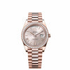 Rolex Day-Date 228235 Oro Rosa Esfera Romanos Sundust Bisel Diamantes