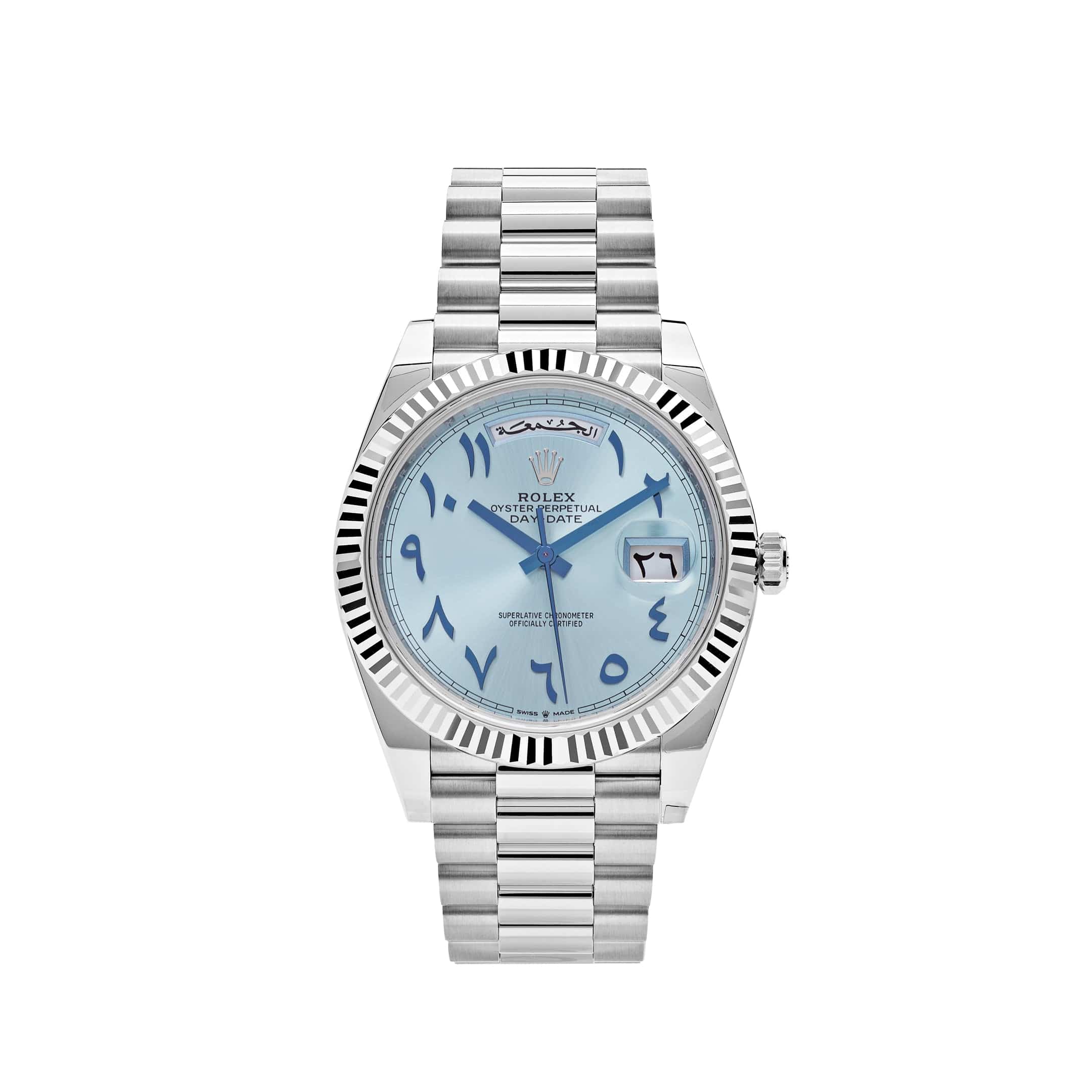 Rolex Day-Date 228236 Platinum Ice Blue Arabic Dial - View 13